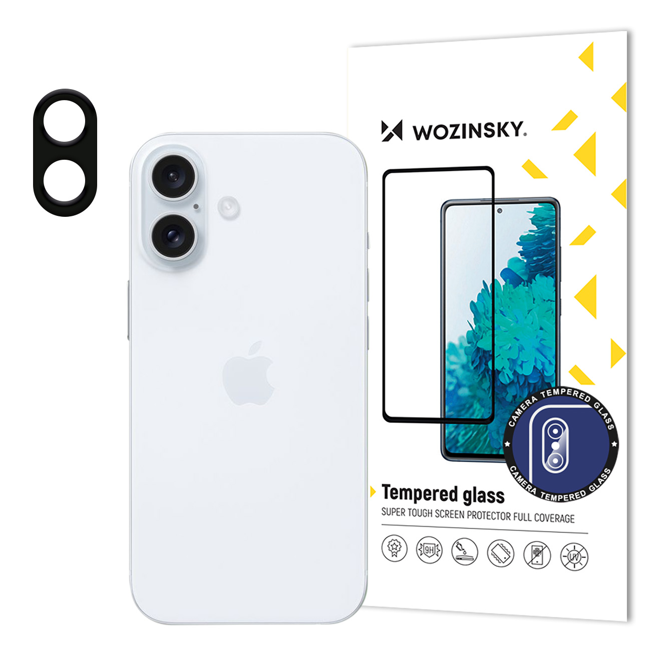 9H rūdīts stikls iPhone 16 pilnai kamerai