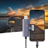 SD/Micro SD atmiņas karšu lasītājs ar iPhone Lightning/USB-A savienotāju - pelēks