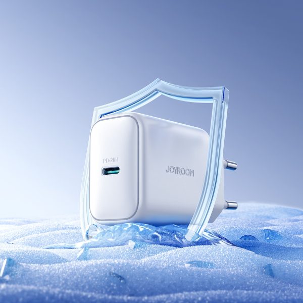 USB-C PD QC 20W sienas lādētājs - balts