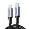 Lightning uz USB-C MFi kabelis 1,5 m - pelēks