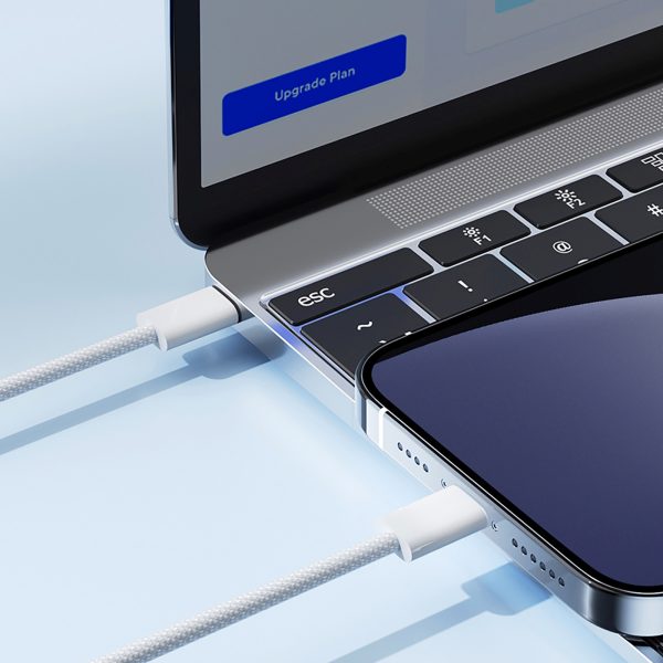 Pīts USB-C kabelis - iPhone Lightning 30W 1m - Balts
