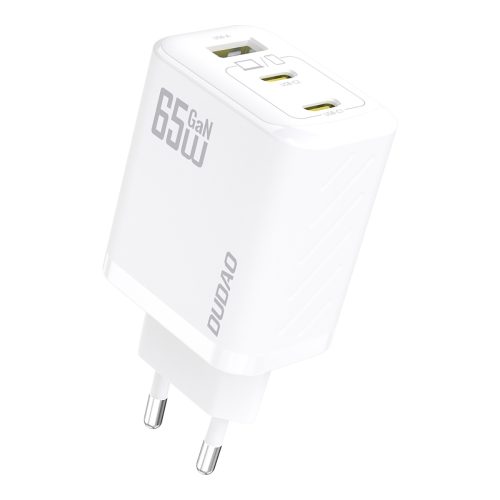 A29 GaN USB-C USB-A 65W sienas lādētājs - balts