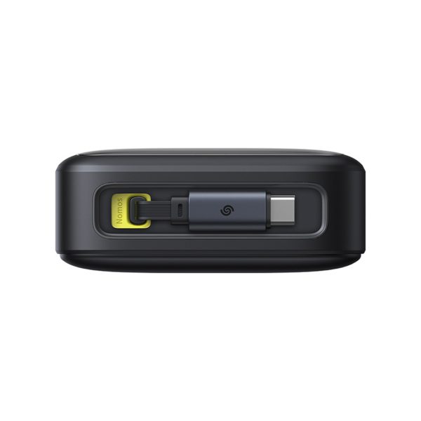 Free2Pull 20000mAh Powerbank ar ievelkamu USB-C kabeli 65W - melns