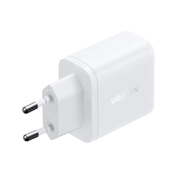 X227 GaN USB-A USB-C 20W sienas lādētājs - balts
