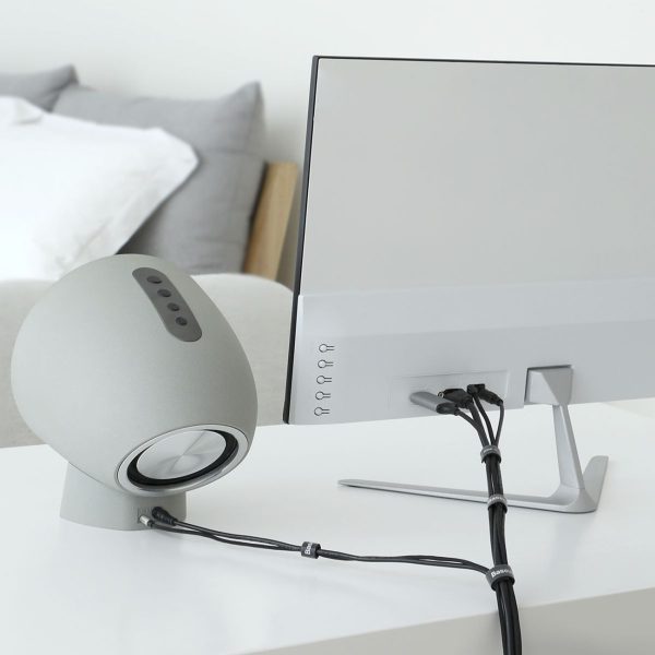 Velcro lente kabeļu un vadu stiprināšanai 50 cm - melna