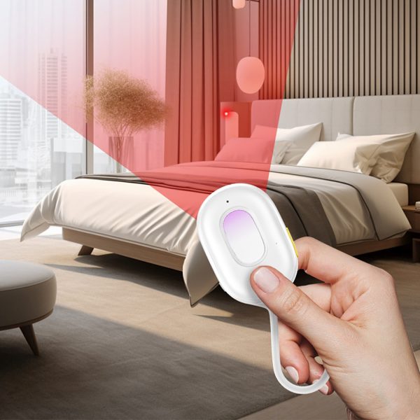 Slēptās kameras detektors ar trauksmi, mini lukturītis, USB-A - USB-C kabelis - balts