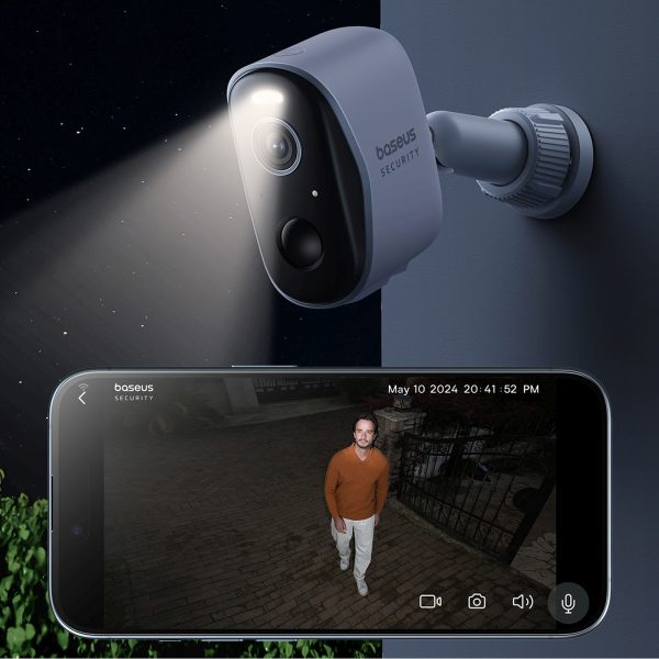 Āra kamera Security N1 2K novērošanai - balta