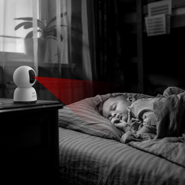 Security P1 Lite iekštelpu kamera ar MicroSD Wi-Fi 2K novērošanu - balta