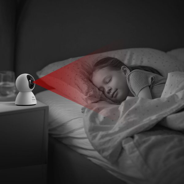 Security P1 iekštelpu kamera ar MicroSD Wi-Fi 3K novērošanu - balta