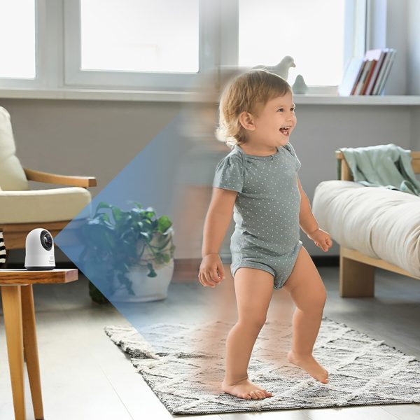 Security P1 Pro iekštelpu kamera ar MicroSD Wi-Fi 3K AI novērošanu - balta