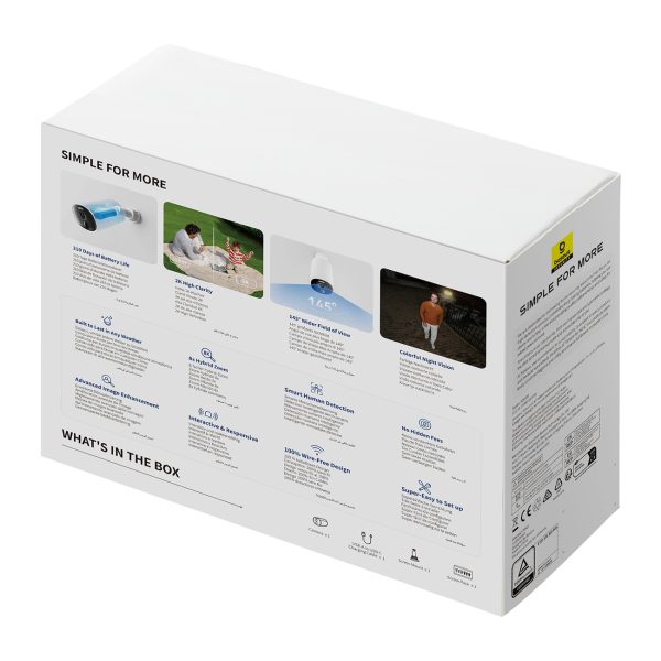 Drošības B1 āra novērošanas kamera 8GB Wi-Fi 100lm 7800mAh