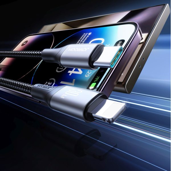 USB-C - iPhone Lightning 30W 2m kabelis - melns