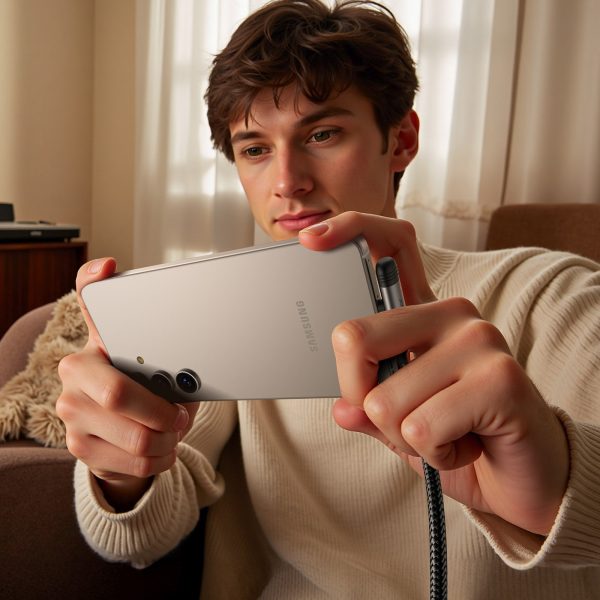 USB-C 60W 1,2m leņķveida kabelis - melns