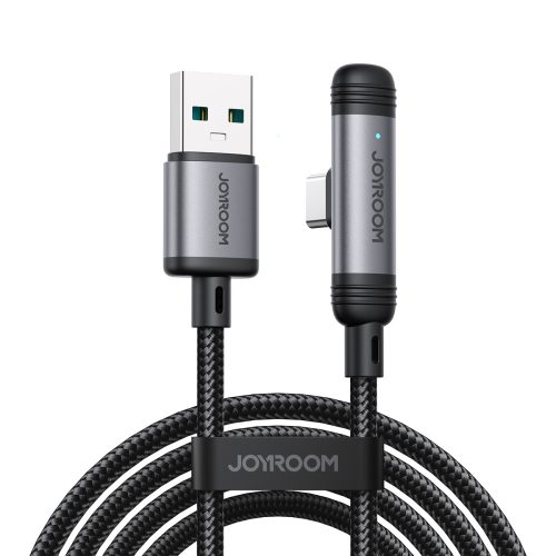 1030218-1-kabel-przewod-katowy-usb-a-usb-c-3a-1-2m-czarny-joyroom-hurtownia-dropshipping.jpg USB-A USB-C 3A 1,2 m leņķiskais kabelis - melns