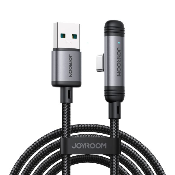 1030218-1-kabel-przewod-katowy-usb-a-usb-c-3a-1-2m-czarny-joyroom-hurtownia-dropshipping.jpg USB-A USB-C 3A 1,2 m leņķiskais kabelis - melns