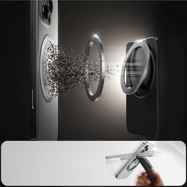 Magnētiskā maka 3 kartēm, saderīga ar MagSafe - melna