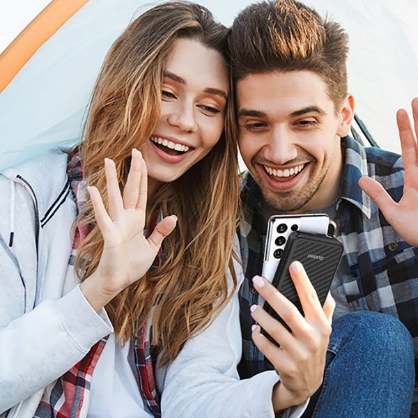 K11 Pro 20000mAh Powerbank ar iebūvētiem vadiem - melns