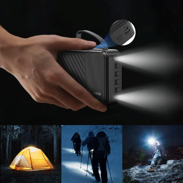 K11 Pro 20000mAh Powerbank ar iebūvētiem vadiem - balts