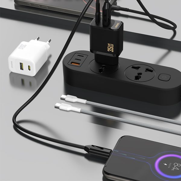 1030243-5-ladowarka-sieciowa-z-kablem-usb-c-1m-35w-biala-dudao-hurtownia-dropshipping.jpg Sienas lādētājs ar USB-C kabeli 1m 35W - balts