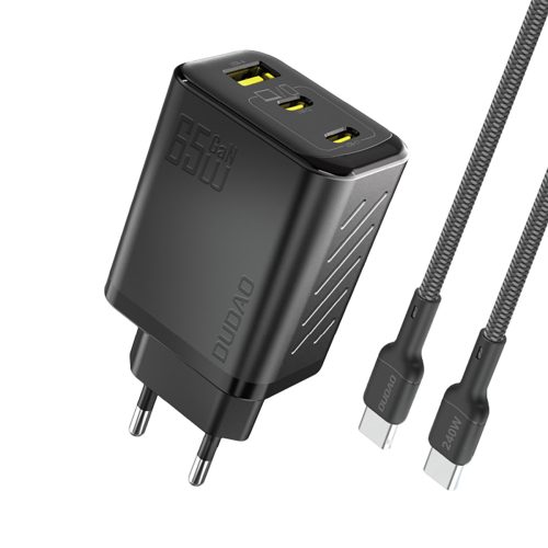 1030244-1-ladowarka-sieciowa-gan-z-kablem-usb-c-1m-65w-dudao-hurtownia-dropshipping.jpg GaN sienas lādētājs ar USB-C kabeli 1m 65W - melns