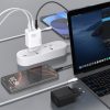 GaN sienas lādētājs ar USB-C kabeli 1m 65W - melns