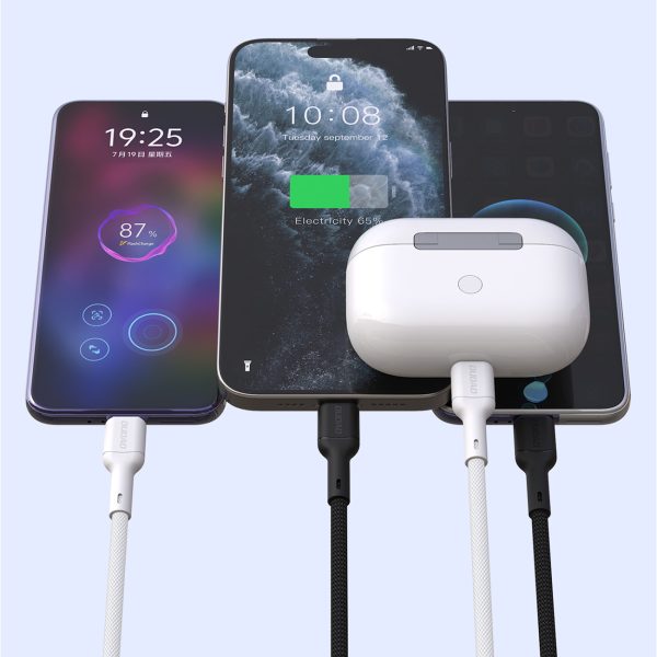 USB-C - iPhone Lightning 30W 1m kabelis - balts