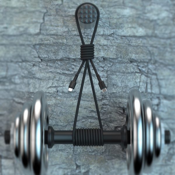 USB-C - iPhone Lightning 30W 2m kabelis - melns