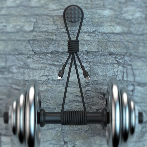 USB-C PD 240W 1,2 m kabelis - melns