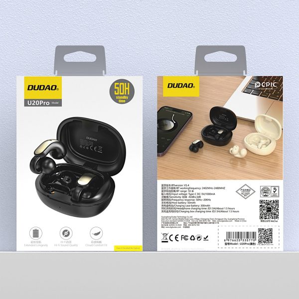 U20 Pro TWS Bluetooth bezvadu austiņas - melnas