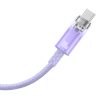 Explorer kabelis ar temperatūras sensoru USB-A USB-C 100W 1m - violets