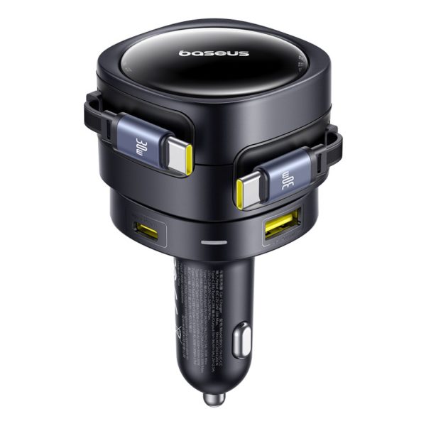1030290-2-ladowarka-samochodowa-ze-zwijanymi-kablami-usb-c-baseus-hurtownia-dropshipping.jpg Automašīnas lādētājs ar ievelkamiem kabeļiem USB-C USB-A 90W