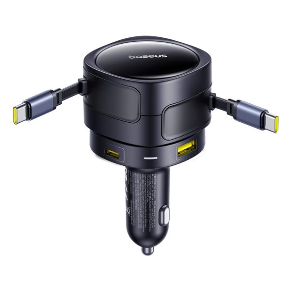 1030290-4-ladowarka-samochodowa-ze-zwijanymi-kablami-usb-c-baseus-hurtownia-dropshipping.jpg Automašīnas lādētājs ar ievelkamiem kabeļiem USB-C USB-A 90W