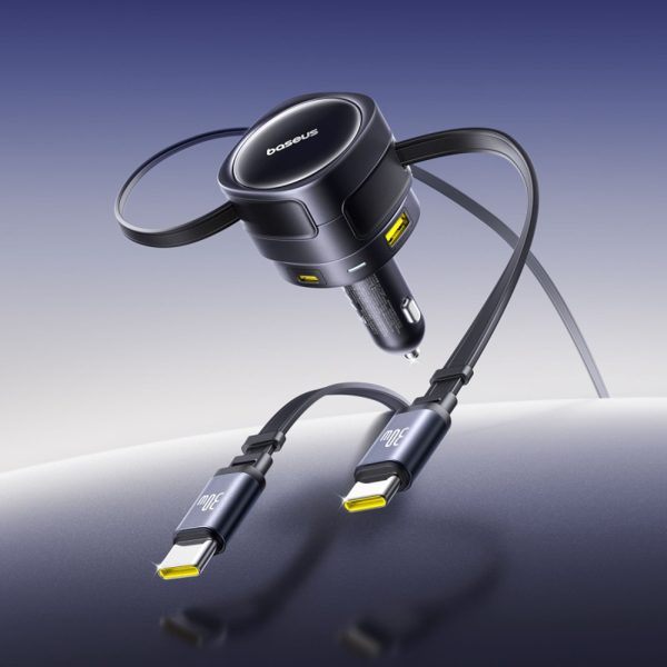1030290-7-ladowarka-samochodowa-ze-zwijanymi-kablami-usb-c-baseus-hurtownia-dropshipping.jpg Automašīnas lādētājs ar ievelkamiem kabeļiem USB-C USB-A 90W
