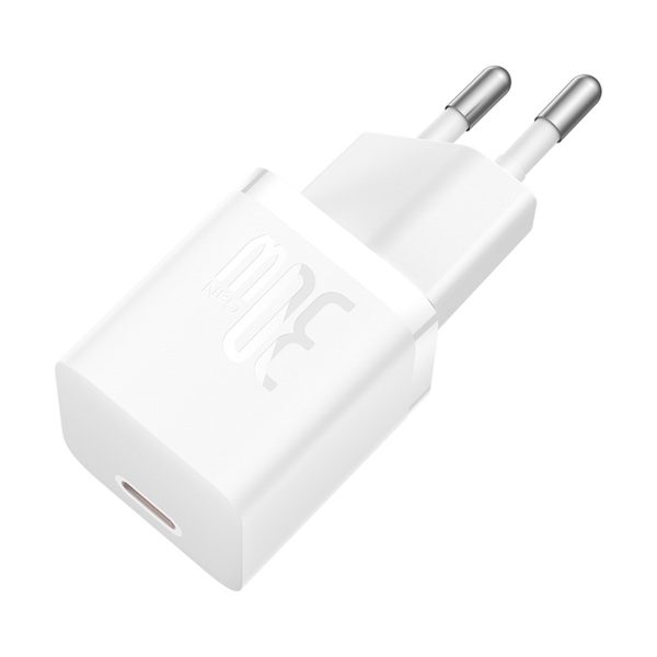 GaN5 USB-C 30W mini sienas lādētājs - balts