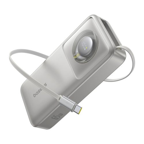1030293-1-powerbank-20000mah-65w-ze-zwijanym-kablem-usb-c-baseus-hurtownia-dropshipping.jpg Powerbank 20000mAh 65W ar ievelkamu USB-C kabeli - pelēks