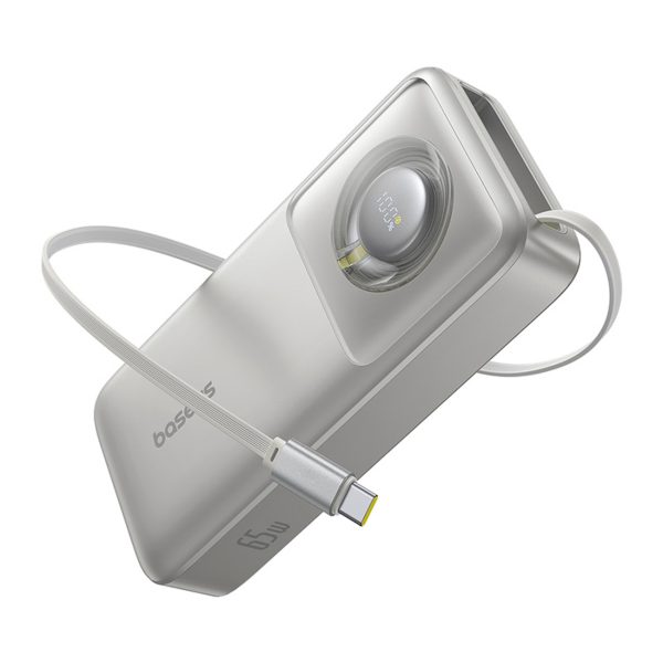 1030293-1-powerbank-20000mah-65w-ze-zwijanym-kablem-usb-c-baseus-hurtownia-dropshipping.jpg Powerbank 20000mAh 65W ar ievelkamu USB-C kabeli - pelēks
