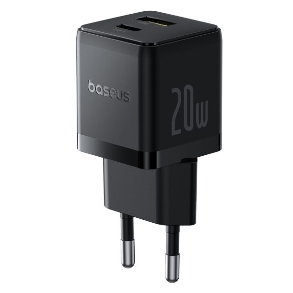 Palm 20W USB-C USB-A sienas lādētājs - melns