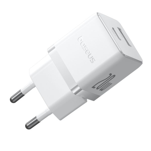 Palm 20W USB-C USB-A sienas lādētājs - balts