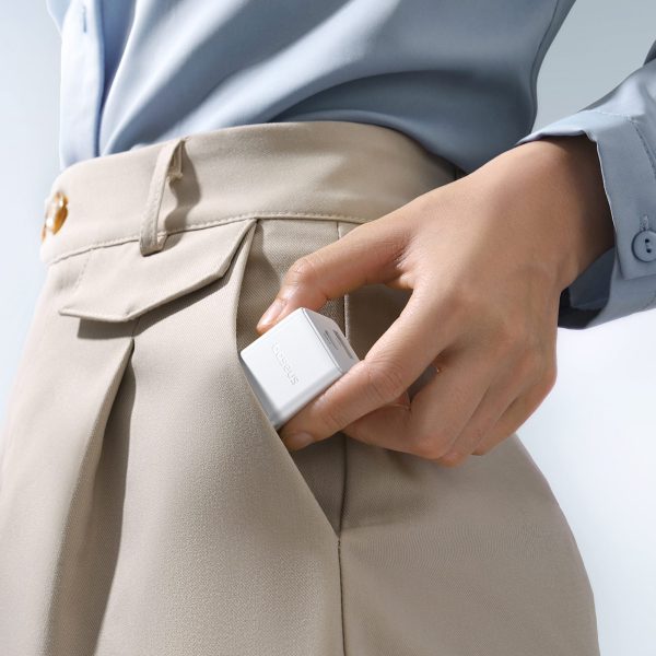 Palm 20W USB-C USB-A sienas lādētājs - balts