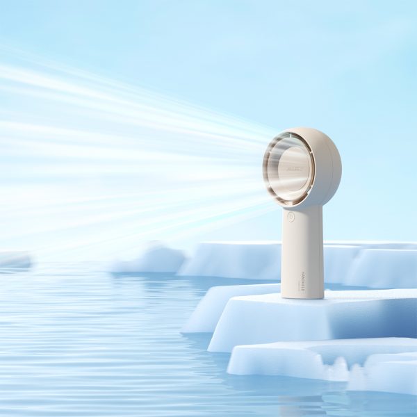 Mini ventilators, pārnēsājams, USB-C, 4000mAh, bēšs