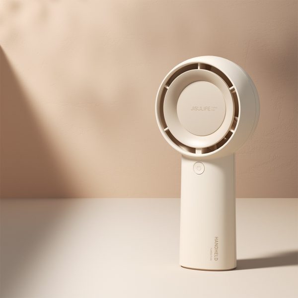 Mini ventilators, pārnēsājams, USB-C, 4000mAh, bēšs