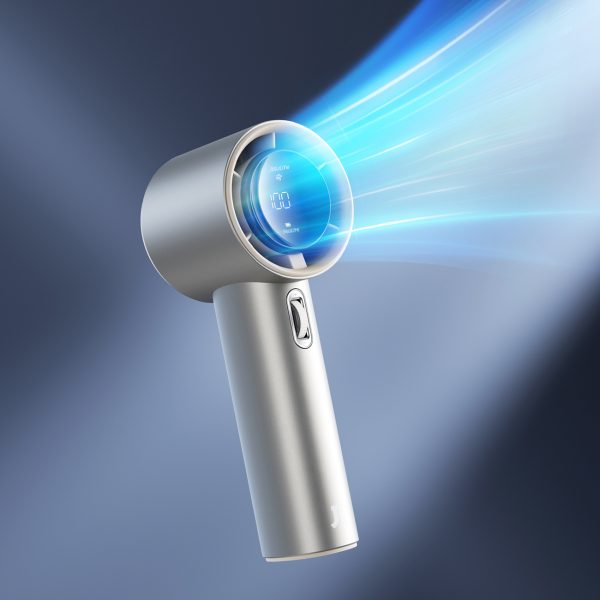 Mini ventilators, pārnēsājams metāla ventilators, USB-C, 5000mAh, gaiši brūns