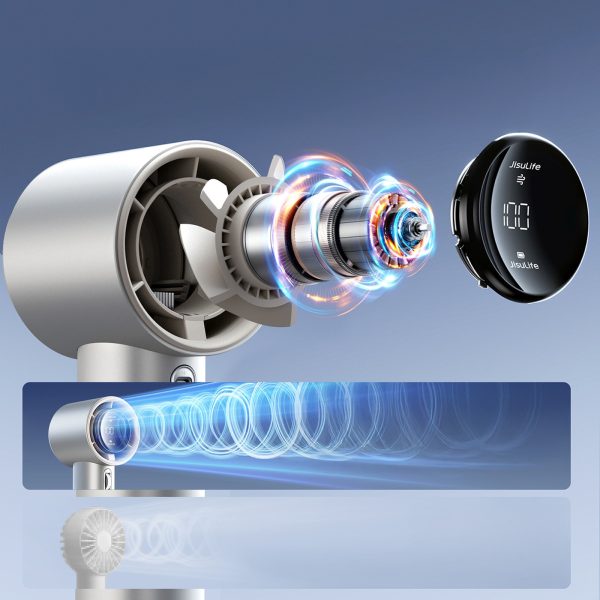 Mini ventilators, pārnēsājams metāla ventilators, USB-C, 5000mAh, gaiši brūns