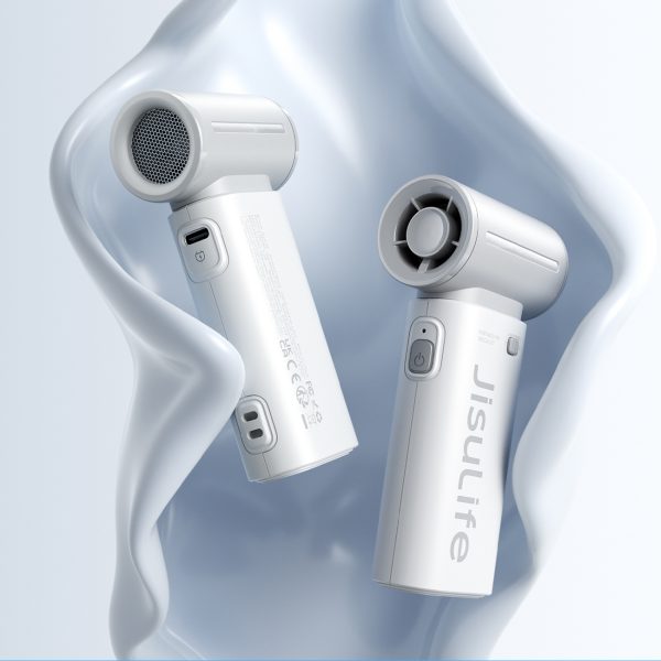 Mini ventilators, pārnēsājams, USB-C, 5000mAh, pelēks