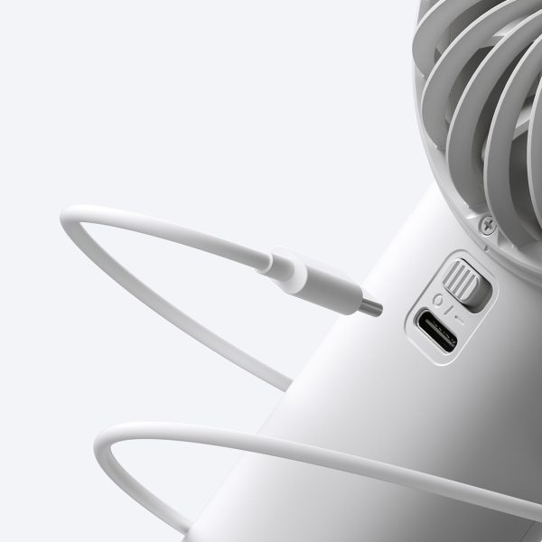 Mini rokas ventilators USB-C 5000mAh - pelēks