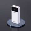 Powerbank 20000mAh 22.5W PD USB-C USB-A ar iebūvētiem iPhone Lightning USB-C kabeļiem - balts