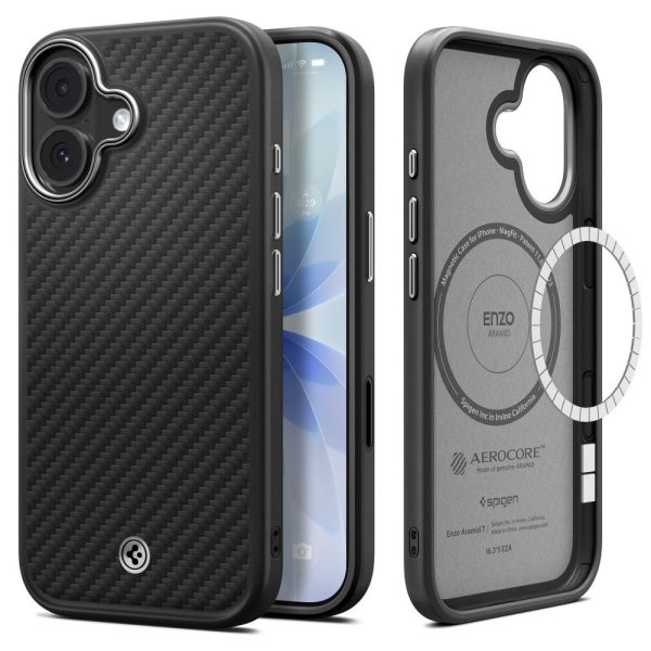 iPhone 17 MagSafe vāciņš — melns un sudrabkrāsas