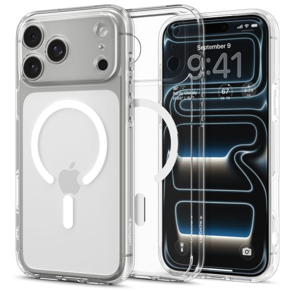 1030380-2-etui-case-ochronny-na-iphone-17-pro-ultra-hybrid-spigen-hurtownia-dropshipping.jpg iPhone 17 Pro Ultra Hybrid MagSafe aizsargvāciņš — caurspīdīgs un balts