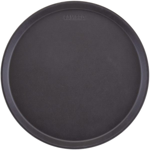 CAMBRO Camtread apaļa neslīdoša viesmīļa paplāte 35,5 cm - melna