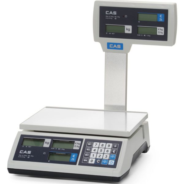 Komerciālie aprēķinu svari ar atļautu lietošanu tirdzniecībai, strēli līdz 15 kg, 290x209 mm